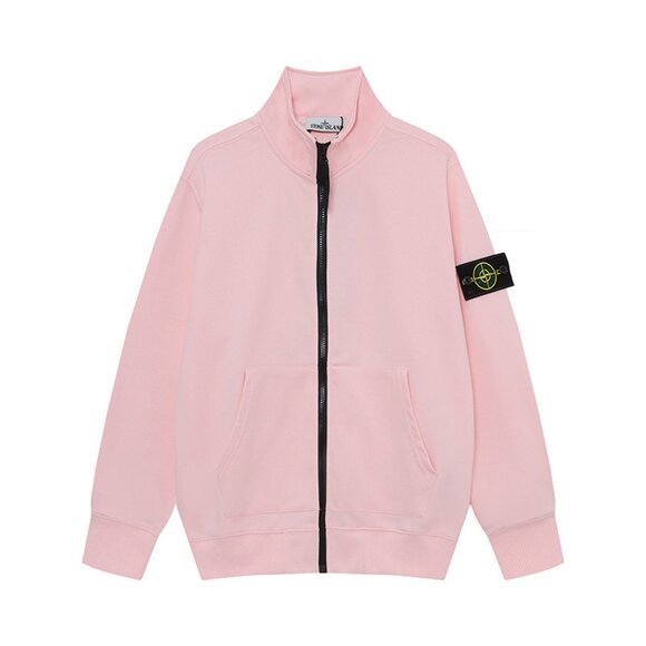 Stone Island Pink Full-Zip Sweatshirt - Picture 1 of 2